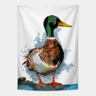 Mallard Duck Watercolor Tapestry
