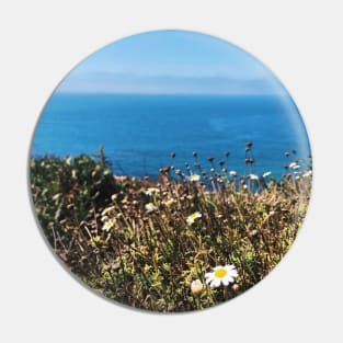 Tiny Daisies by Seaside Cliffs Pin