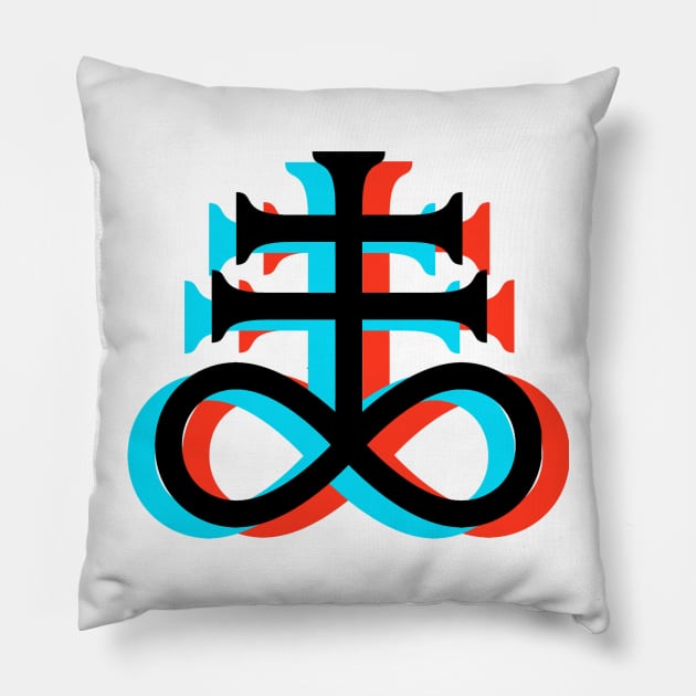 LEVIATHAN CROSS - SATANISM AND THE OCCULT Pillow by Tshirt Samurai