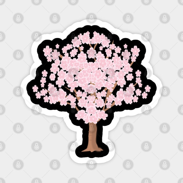 Cherry blossom tree Magnet by BadDrawnStuff