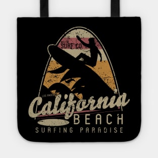 Vintage Surf California Sunset retro beach paradise distressed Tote