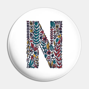 Tropical Letter N Pin