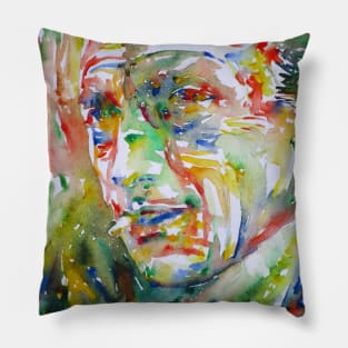 ALBERT CAMUS watercolor portrait .3 Pillow