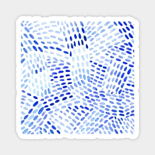 Watercolor dotted lines - blue Magnet