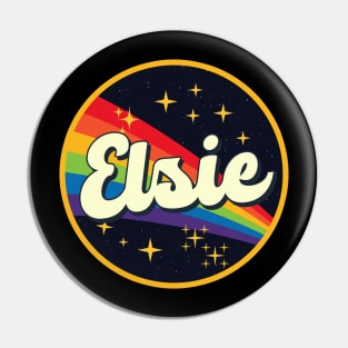 Elsie // Rainbow In Space Vintage Style Pin