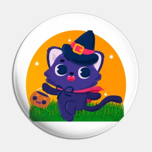 CUTE HALLOWEEN CAT Pin