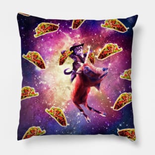 Cowboy Space Cat On Goat Unicorn - Taco Pillow