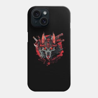 samurai wolf Phone Case