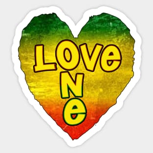 ONE LOVE Sticker - Urban Suburban Apparel