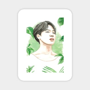 BTS Jimin Park Jimin Nature Plant Watercolour Painting Magnet