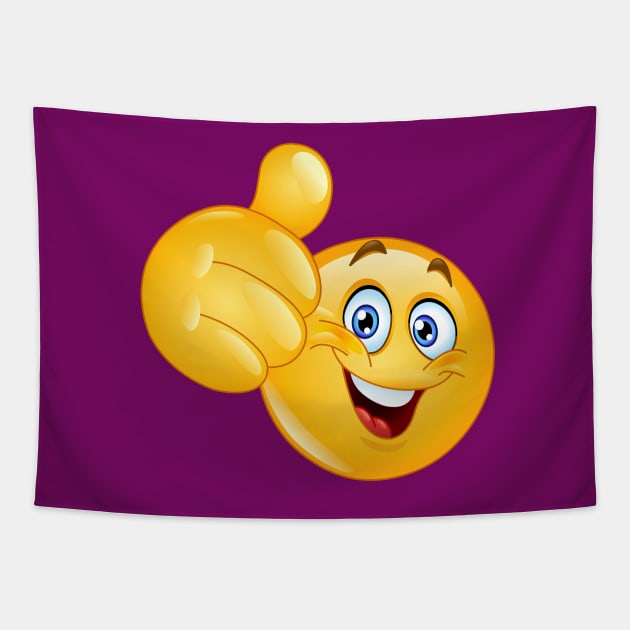 Thumb up emoji Tapestry by DigiToonsTreasures