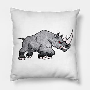 Angry Rhino Mad Rhinoceros Mean African Animal Pillow