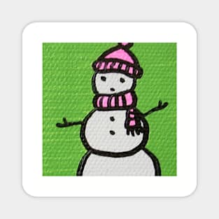 Snowman Portrait #2 Magnet