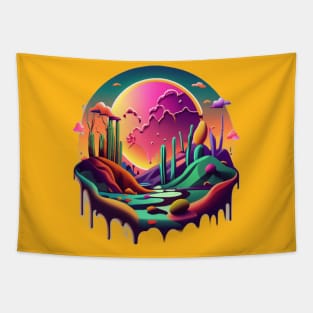 Abstract Desert Landscape Tapestry