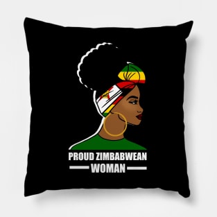 Proud Zimbabwean Woman, Zimbabwe Flag African Pillow