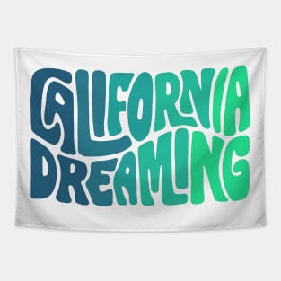 California Dreaming Ombre Word Art Tapestry