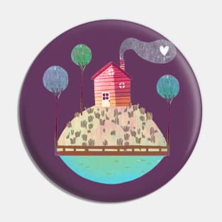 A house in the middle of a hill Pin