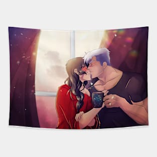 Morning kiss Tapestry