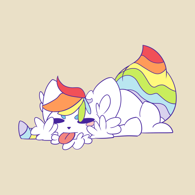 Bleh Rainbow Fox by kelsmister