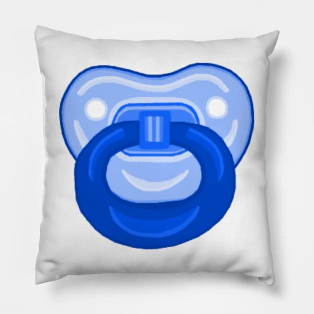 Blue Infant Baby Boy Pacifier Pillow by Art by Deborah Camp