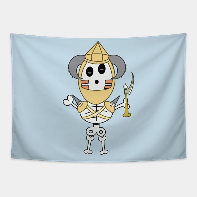 Cute skeletons doodle style Tapestry by Sumet