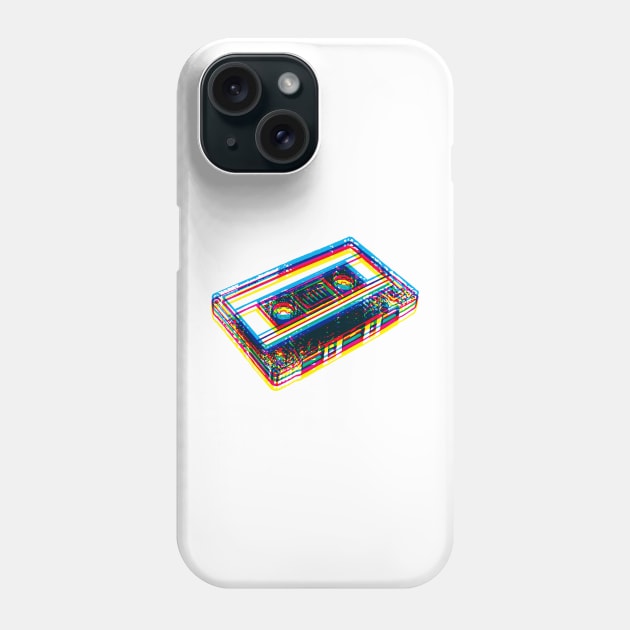 Offset Cassette Tape Phone Case by Wright Art