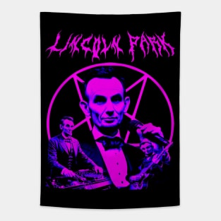 LINCOLN PARK Metal Band Alternate Universe Parody (Hot Neon Pink) Tapestry