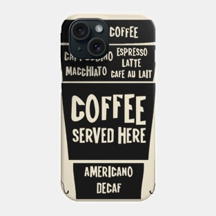 Quote coffee typography set Phone Case