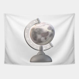 Moon Globe (White) Tapestry