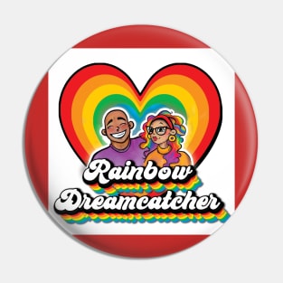 Rainbow Dreamcatcher Heart Logo Pin