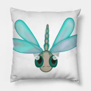 Cute Dragonfly Drawing Pillow