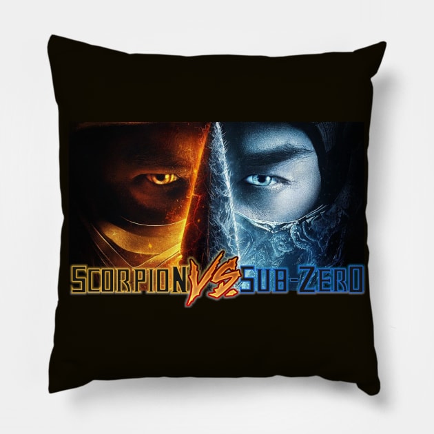 Scorpion vs Sub Zero team Mortal Kombat Pro Kompetition Pillow by Pannolinno