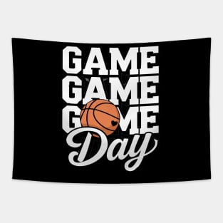 Game Day Basketball For Youth Boy Girl Basketball Mom Tapestry