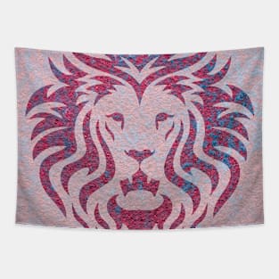 'KING' Lion Head - Fuchsia Tapestry