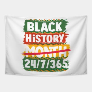 Black History Month 24/7/365 Black men African American Tapestry