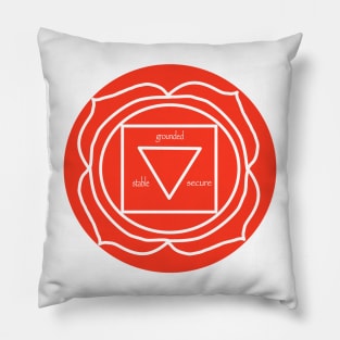 Root Chakra - foundation and survival Pillow