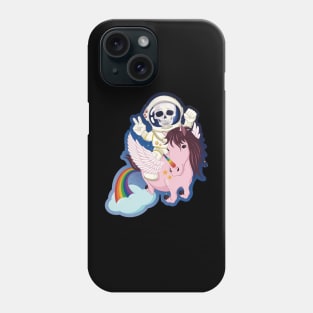 Skull unicorn rider Phone Case