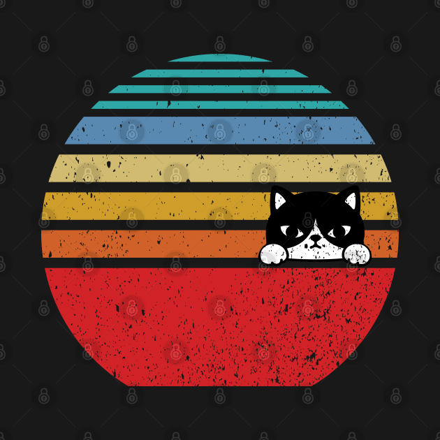 Grumpy tuxedo retro cat by Live Together