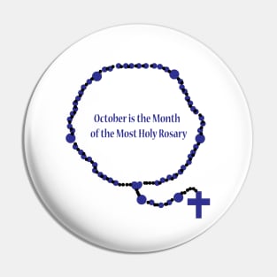 October is the month of the Most Holy Rosary Pin