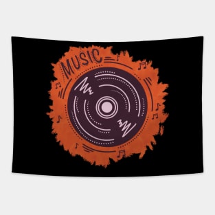 Vintage gramophone disc Tapestry