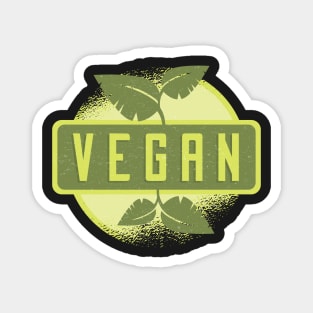 Vegan Logo Vintage Style Magnet
