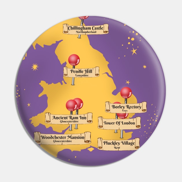 Haunted Map Of Great Britain Pin by nickemporium1