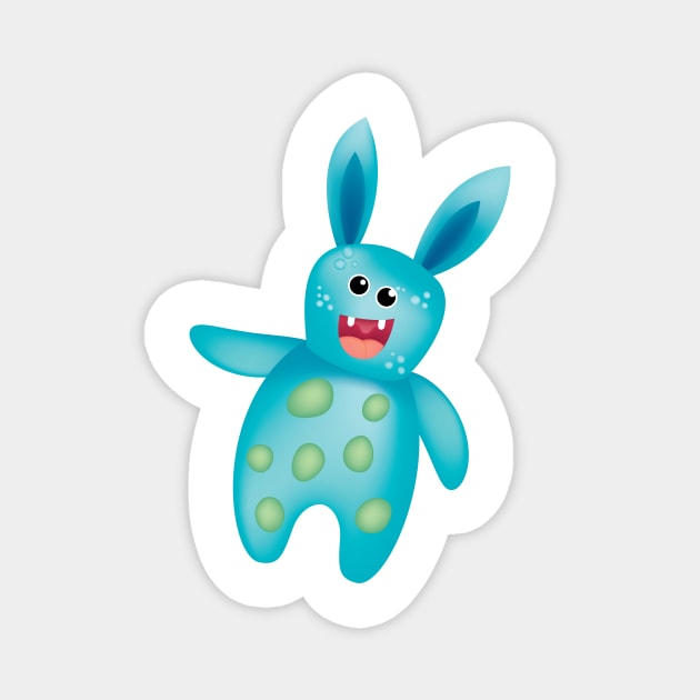 Laughing Rabbit Magnet by SWON Design