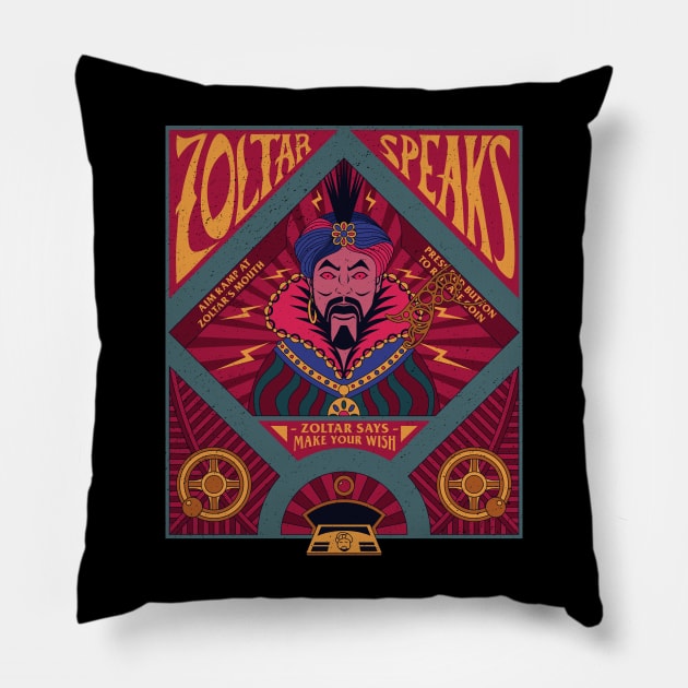 Fortune Teller Machine from 80s movies Pillow by Sachpica