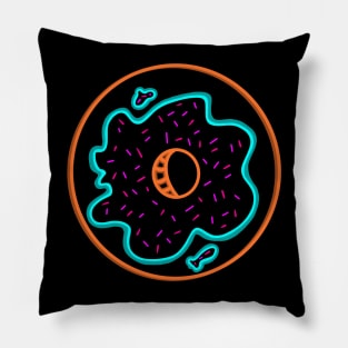 The Neon Donut Pillow