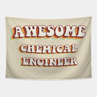 Awesome Chemical Engineer - Groovy Retro 70s Style Tapestry