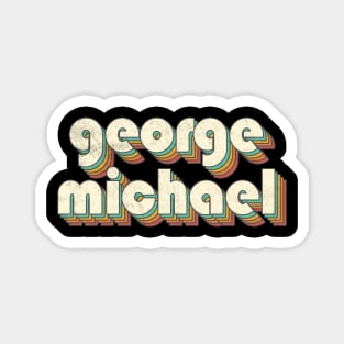 Retro Vintage Rainbow George Letters Distressed Style Magnet