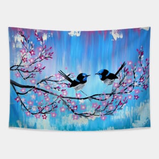 Cute Little Birds Tapestry