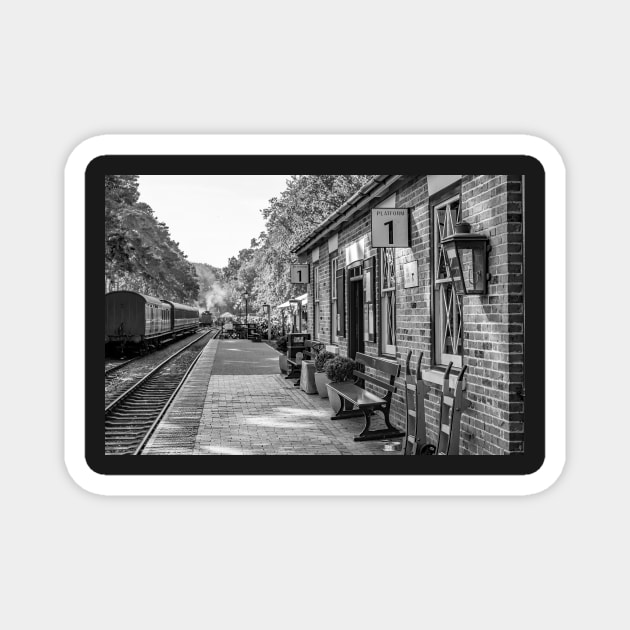 Picturesque railway station, Norfolk, UK Magnet by yackers1