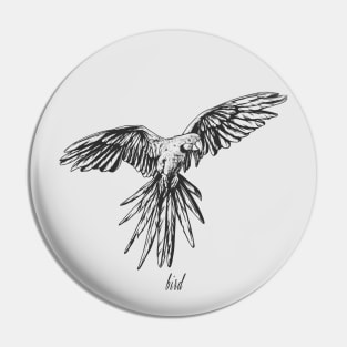 Bird t-shirt design Pin